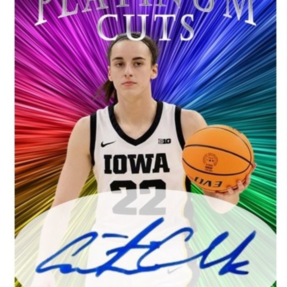 Caitlin Clark Platinum Cuts facs auto only 1000 made Iowa Hawkeyes